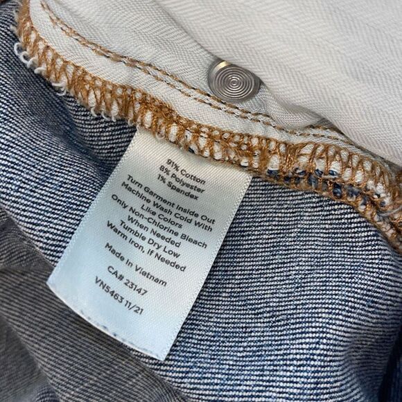 Talbots Womens Everyday Relaxed Frayed Hem Denim Jeans Mid Wash Blue Size 18 - Picture 7 of 10